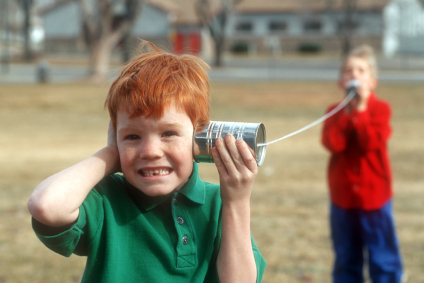Good communication skills on a can telephone